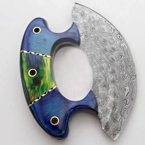 Cuchillo Ullu Burraq Hecho a Mano con Acero de Damasco, Mango de Acero de Damasco, Ambidiestro, Apto para Lavavajillas, Ecológico, Acabado Mate - Product Image 4