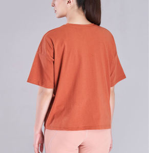 T-shirt décontracté pour femme, coupe ajustée, en polyester/coton doux, de haute qualité, respirant, idéal pour l'été, fabrication OEM, impression personnalisée - Product Image 3
