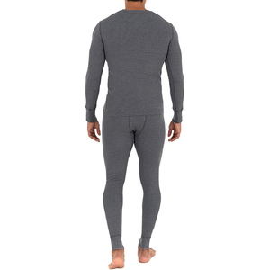 RABUSH SPORTS <b>Men's</b> Long John <b>Thermal</b> Underwear Set Custom ODM Sleepwear Suit 52% Cotton Winter Machine-Washable Breathable - Product Image 4