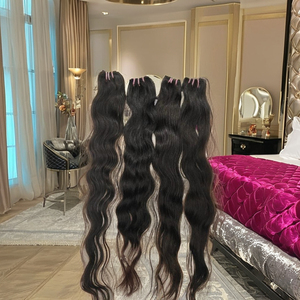 Extensiones de Cabello Humano Natural Ondulado de un Solo Donante, Sin Procesos de Vapor ni Ácidos, Proceso Natural de Temple - Product Image 1