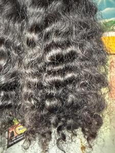 Extensions de Cheveux Humains Ondulés Naturels Indiens 100% Bruts, Cheveux de Temple Vierges Premium, Tissage Double Épaisseur Doux et Épais, Naturel - Product Image 4