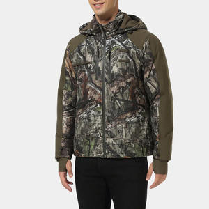 Veste tactique pour homme, imprimé jungle, camouflage, style décontracté, fermeture éclair, hiver, extérieur, épaisse, polaire en polyester, veste camouflage - Product Image 2