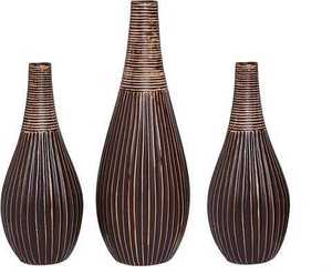 Set Of 3 Brown Color Metal New Flower Pot Metal Flower Vases Latest <b>Top</b> Selling For Home Living Room Table <b>Top</b> Decorative Item - Product Image 1