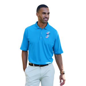 Camisa Polo para Hombre con Logotipo Bordado, Azul Claro, Manga Corta, Cuello Clásico, Mezcla de Algodón, Informal, para Negocios, Golf, Uniforme, Ropa Deportiva - Product Image 1