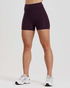Nouveaux shorts unifiés bleu myrtille pour femmes, taille haute, avec ceinture compressive et tissu performant anti-transpiration - Product Image 6
