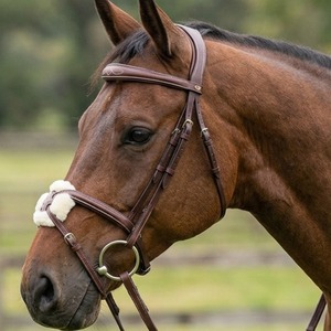 Bridon Western tout usage professionnel de qualité supérieure, durable, avec muserolle mexicaine rembourrée en vison, modèle Grackle Figure-8, OEM - Product Image 2