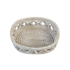 Panier ovale en jonc de mer avec fruits, fait main, pour rangement, vente en gros, écologique, fabriqué au Vietnam - Product Image 3