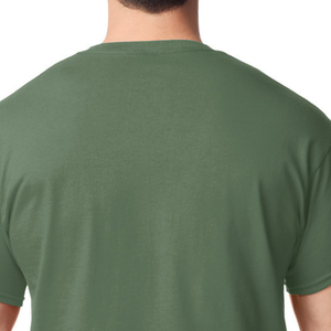 Camiseta para Hombre, Color Verde Jaspeado, Personalizada, de Algodón, Manga Corta, Cuello Redondo, Prenda Lisa para Venta al Por Mayor - Product Image 5