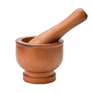 Molinillo de Madera Maciza 137, Juego de Mortero y Pilón de Madera Natural, Ecológico, Manual, para Cocina, Herramienta para Moler Hierbas y Especias - Product Image 4