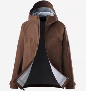 Veste coupe-vent imperméable unisexe avec logo personnalisé, grande taille, fermeture éclair, capuche Polartec, veste de sport d'extérieur écologique - Product Image 4