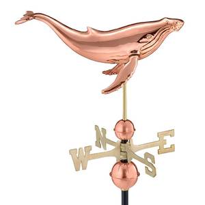 Indicador de Viento con Forma de Ballena, Adorno Metálico para Jardín, Estilo Tradicional, Acabado Pintado, Decoración de Exterior con Forma de Animal - Product Image 2