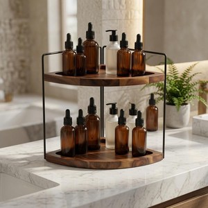Three Tier Bamboo Storage <b>Rack</b> With Drawer Standing Type Minimalist Kitchen Organizer Durable Multifunctional <b>Shelf</b> Unit counter - Product Image 4