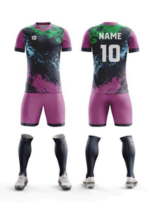Conjunto de Uniforme de Fútbol Personalizado, Camiseta de Manga Corta y Pantalones Cortos, Equipación de Equipo Impresa para Adultos - Product Image 2