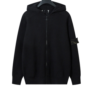 Sudadera con Capucha Premium para Hombre, Diseño de Otoño, Tejido de Punto, Cierre Completo, Transpirable, Algodón/Fibra de Bambú, 370g, Corte Holgado, con Bolsillo - Product Image 3