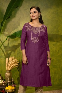 Colección de Kurtis Tradicionales para Bodas, con Estampado de Lámina de Algodón Mágico Premium, Diseño Hermoso, Ropa Moderna para Mujer, Precio Bajo - Product Image 5