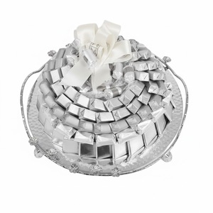 Bandeja de Metal Plateado de Primera Calidad para Chocolate, para Bodas, Hoteles y Restaurantes, Elegante Plato Decorado para Servir, Excelente Precio - Product Image 3