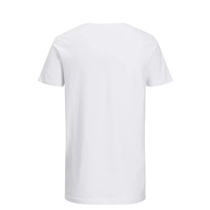 T-shirts pour hommes en jersey 100% coton, manches courtes, couleur blanche, décontractés, col haut, qualité supérieure, vêtements d'été pour hommes, t-shirts 2023 - Product Image 2