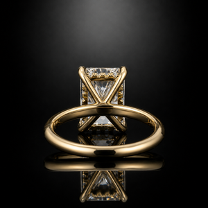 แหวนเพชรเม็ดเดี่ยวสังเคราะห์ทรงวินเทจ 14K ทองคำแท้ ได้รับการรับรองจาก IGI แบบ CVD/HPHT  สามารถปรับแต่งได้ - Product Image 2