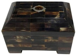 Caja Rectangular Rústica Antigua de Cuerno de Búfalo de ILAHI, Pulida y Ecológica, con Interior Suave para Artículos Delicados, Regalo de Feng Shui, Decoración del Hogar - Product Image 6