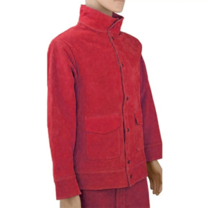 Veste de soudeur en cuir de vachette résistant au feu de qualité supérieure, veste de travail de sécurité industrielle en cuir pour la protection contre les étincelles de soudage - Product Image 4