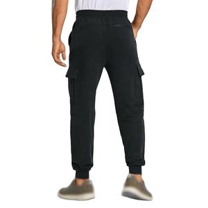 Pantalon de jogging taille haute personnalisé pour hommes Pantalon de survêtement de gymnastique à séchage rapide avec tissu extensible en coton et polyester Streetwear décontracté du fournisseur OEM - Product Image 5
