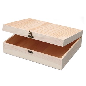Boîte de rangement pour perles de prière en bois de pin avec serrure |   Boîte à prières en bois en gros, Inde - Product Image 2