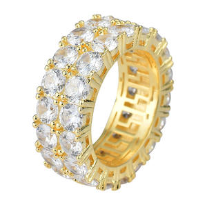 Luxury Hip Hop Moissanite Diamond <b>Ring</b> for Women <b>Iced</b> Out Statement Jewelry for Parties Nightclubs and Fashion Events - Product Image 2
