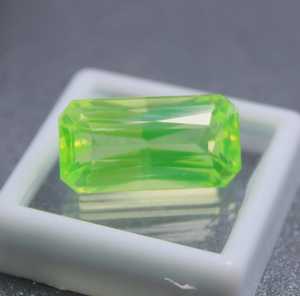 Peridoto Verde Natural, Corte Esmeralda, Gran Tamaño, Piedra Preciosa Suelta Certificada, Cristal para Joyería - Product Image 6