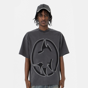 T-shirt décontracté pour homme Street Soul, coupe classique, manches courtes, 100% coton jersey, col rond, logo sur le devant, respirant, 180g - Product Image 3