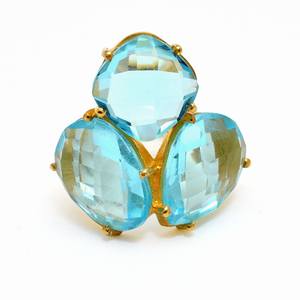 Anillo de Plata de Ley con Aguamarina Tallada a Mano y Engaste Pavé, Piedra de Nacimiento Única de Marzo, Joyería Clásica Vintage para Boda, para Hombre - Product Image 1