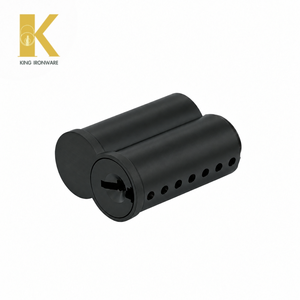 Serrure à cylindre avec logo personnalisé disponible, laiton noir mat, 7 goupilles, clé K, SFIC, pour la sécurité des portes - Product Image 3