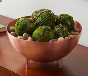 Cuenco minimalista de cobre con tres patas, de metal pulido, apto para lavavajillas, para uso en cocina y vajilla. - Product Image 4