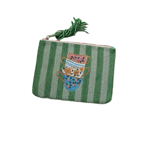 <b>Seed</b> Beaded Embroidery Letterpress Printed Promotional Fashion Coin Pouch Handmade Custom Logo Available - Product Image 2