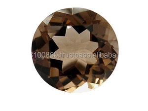 Cuarzo ahumado marrón Corte facetado redondo Piedras preciosas sueltas certificadas Smokey November Birthstone Fabricación de joyas Piedras preciosas Cuarzo ahumado - Product Image 3