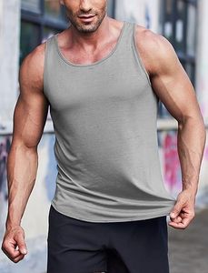 Débardeur Homme 100% Coton Écologique Col Rond Sans Manches pour Gym, Entraînement, Fitness, Respirant, Décontracté, Été, Athlétique - Product Image 2