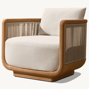 Muebles de Jardín Modernos de Madera, Conjuntos de Sofás Impermeables para Exteriores, Sofá de Patio de Teca para Hotel, Conjunto de Sofás de Jardín de Lujo, Muebles de Patio - Product Image 4