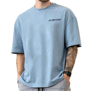 Camisetas Oversize Transpirables para Hombre, de Algodón Pesado, Estilo Urbano, Ajuste Holgado, Proveedor Mayorista - Product Image 1