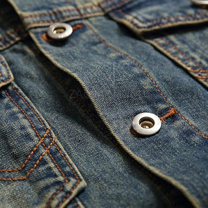 Veste en jean pour homme sur mesure, vente en gros, meilleure qualité, prix abordable, veste en jean pour homme OEM, veste en jean pour homme tendance - Product Image 4