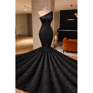 Vestido de noche de lujo con lentejuelas y corte de pez |   Elegante Vestido Formal con Silueta de Sirena, Vestido Ajustado Tipo Trompeta para Galas y Bodas - Product Image 5