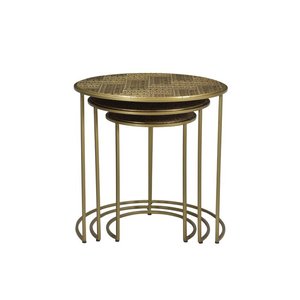 Elegant Round Metal Nesting Side Tables Set with Matte Powder Coating for Luxury Home Styling - Product Image 3