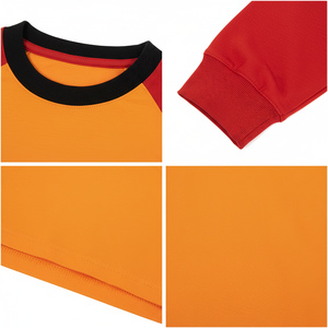 เสื้อยืดแขนยาวคอตตอนพรีเมียมทรงแร็กแลนสำหรับผู้หญิง พิมพ์โลโก้ตามสั่ง เสื้อเบสบอลสองสี แขนยาวทรงโอเวอร์ไซส์ สตรีทแวร์ ยูนิเซ็กส์ - Product Image 2