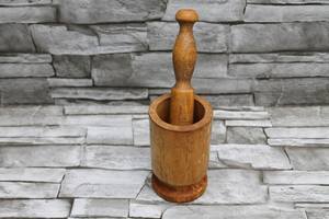 Juego de Mortero y Pilón Hecho a Medida, Artesanía India, 100% Madera Natural, Imam Dasta Ohkli Musali, Utensilios de Cocina para el Hogar y el Jardín - Product Image 4