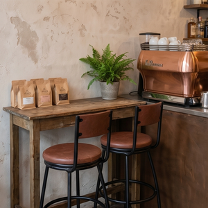 Taburete de Bar Industrial Vintage de Cuero PU con Asiento Redondo y Estructura Metálica, Silla Alta para Cafetería, Restaurante, Muebles Comerciales - Product Image 6