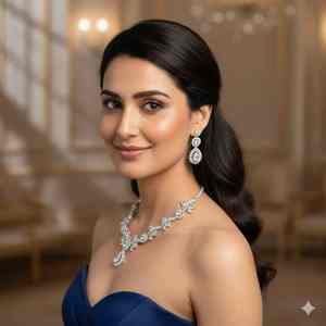 Conjunto de collar de latón con acabado antiguo de calidad de exportación, con diseño floral intrincado, para ocasiones festivas, disponible para la venta. - Product Image 1