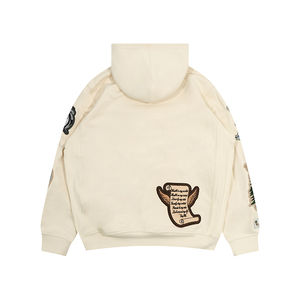 Hoodie de qualité supérieure, échantillon personnalisé, fabrication Guangdong, streetwear athlétique, broderie, vêtements de sport, fermeture éclair intégrale, hiver, 100% coton - Product Image 6