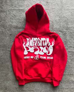 Wholesale Custom Acid Wash Hoodies Streetwear Oversized Hoodie with Puff Printing Embroidery OEM Supplier - Product Image 5