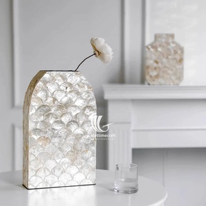 Compre jarrón de nácar, decoración artesanal de lujo para casas modernas y costeras para artesanía de mesa de consola - Product Image 4