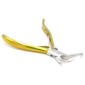 Kit de pinces de retrait de micro-perles en acier inoxydable doré métallisé avec outil de pose d'extensions capillaires I-Tip - Product Image 4