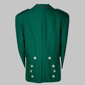 Chaqueta Prince Charlie Escocesa Negra de Lana de Lujo para Hombre, Chaqueta con 3 Botones, Venta al Por Mayor Personalizada 2026 - Product Image 2