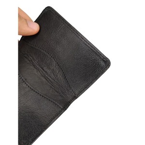 Cartera Corta de Cuero Genuino de Alta Calidad para Hombre, Personalizada OEM, con Solapa, Tarjetero, Diseño Moderno, Almacenamiento Conveniente, Plegable - Product Image 5